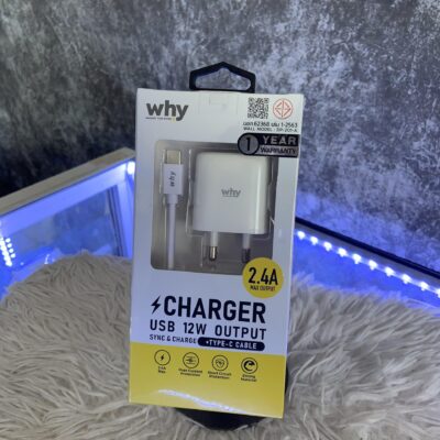 WHY Charger USB 12W Output + Type-C Cable
